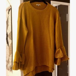 Ruffle sleeve sweater
